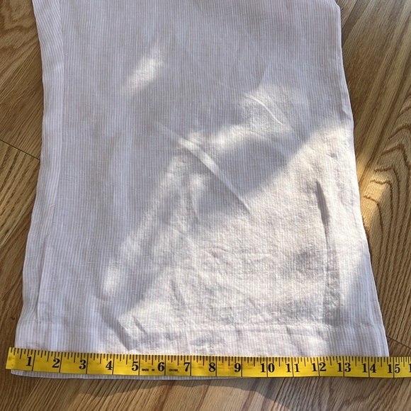 J.Crew SZ 12, spaghetti straps striped jumpsuit in beauchamps linen. - Picture 10 of 13